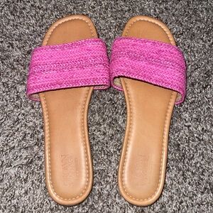 Crown Vintage Pink and Tan Sandals